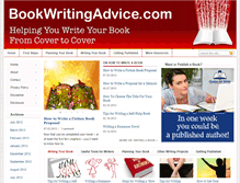 Tablet Screenshot of bookwritingadvice.com
